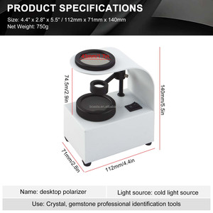 Polariscopio de Sobremesa Boasta con Visor de Luz Fría para Detección de Estrías en Cristales, Observación de Birefringencia e Inspección de Joyas - Product Image 3