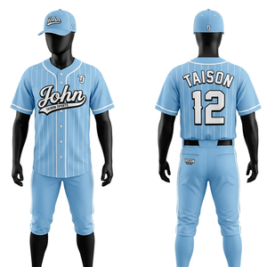 Uniforme de softball en polyester premium 180 GSM, design à panneaux avec bordure dorée, logo brodé personnalisé - Product Image 4