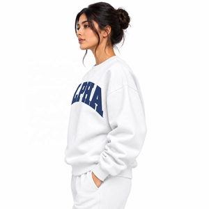 Sweat-shirt à col rond imprimé, broderie par transfert, unisexe, personnalisé avec logo, vêtements d'hiver - Product Image 4
