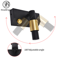 Lampe murale LED moderne à angle réglable, 6W, avec interrupteur, chargeur USB, AC85-265V, en aluminium, pour décoration intérieure