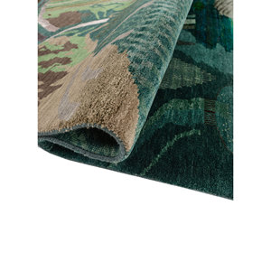 พรมขนสัตว์และไหมถักมือลายกราฟิกสีเขียวขนาดใหญ่ รุ่นแมนชาฮา สำหรับตกแต่งห้องนั่งเล่นหรือทางเดิน สำหรับวัยรุ่น-Les-2758 - Product Image 2