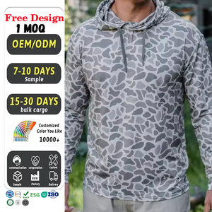 Sudadera de Pesca Personalizada con Protección UV UPF 50, Camiseta de Manga Larga, Secado Rápido, Transpirable, Camisa de <span class=keywords><strong>Caza</strong></span>, Camiseta de Pesca con Camuflaje - Product Image 1