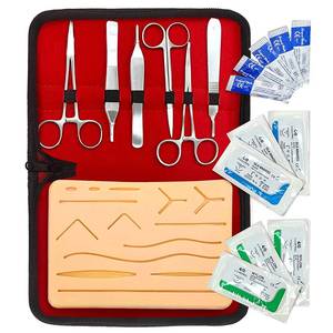 Kit de suture chirurgicale avec instruments médicaux et grand tampon en silicone pour la formation médicale et la pratique de la suture - Product Image 4