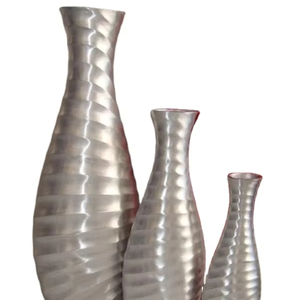 Floreros de mesa de aluminio fundido duraderos, macetas de Metal con estilo para decoración interior moderna, hogar, sala de estar, oficina, uso de boda - Product Image 1