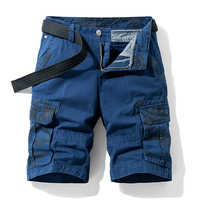 Shorts cargo d'été tactiques pour hommes Style camouflage avec poches zippées Culotte de grande taille Patch Décor Vêtements de plein air