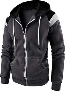 Sudadera con capucha de entrenamiento para hombre Premium personalizada 100% poliéster de doble capa de ajuste holgado de gran tamaño con mangas apiladas y patrón impreso - Product Image 2