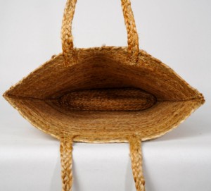 Bolsa de yute de estilo bohemio ecológica personalizada 2024, Mini bolsa de compras de playa de lona de algodón a la moda para uso en fiestas de mujer - Product Image 3