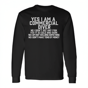 T-shirt à manches longues pour plongeur professionnel, en coton, coupe classique, décontracté, toutes saisons, équipement de natation et de plongée - Product Image 2