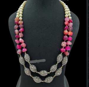 <b>Antique</b> beads mala New Indian Jewellery Crystal Beads Glass High-Quality Glass Multi Color Beads Handmade Bulk Product Necklace - Product Image 4