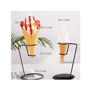 <b>Set</b> Of Two Different Size Ice <b>Cream</b> Stand In Iron Black And Gold Color Ice <b>Cream</b> Stand For Table Top Usage - Product Image 6