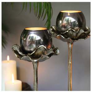 A.K Brass High Quality Metal <b>Candle</b> Holders Set Of 2 Decorative <b>Candle</b> Holders For Christmas Centerpiece Decor - Product Image 3