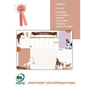 Bloc-notes numérique détachable à motif cheval pour l'écriture - Product Image 3