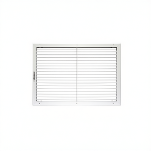 Grille d'admission d'air rectangulaire en aluminium peint blanc Tecnosystemi, angle de lame de 90°, installation facile pour faux plafond HVAC - Product Image 2