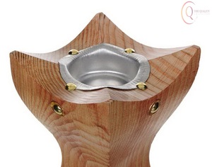 Brûleur d'encens en bois poli à la main avec un look élégant pour le yoga, la méditation, le spa et le soulagement du stress - Product Image 5