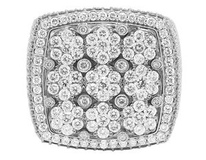 Anillo de lujo de oro amarillo de 10K con diseño de racimo de diamantes cultivados en laboratorio, joyería de estilo Hip Hop para hombres - Product Image 2