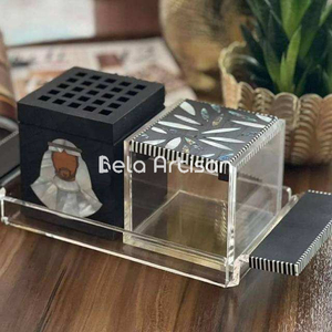 Quemador de Bakhoor Hecho a Mano, Decoración Islámica de Resina Ecológica, Regalo Islámico Hecho a Mano, Regalo Islámico para Ella, Regalo de Inauguración de Casa Islámica - Product Image 6