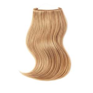 Extensions de cheveux Halo à clipser, cheveux humains Remy lisses, blond miel # 18 Soft - Product Image 1