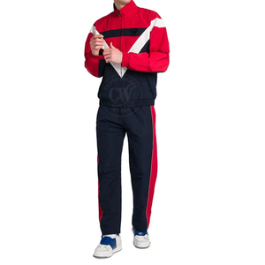 Conjuntos cortavientos para adultos de alta calidad con cremallera, traje cortavientos de manga larga de dos colores con pantalones cómodos - Product Image 3