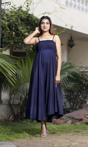 Tissu rayonne femmes élégantes décontracté fête Club soirée bleu longue Maxi robe avec fendu dos nu Maxi robe - Product Image 4