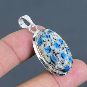 Jaspe K2 Natural de calidad superior, colgante de diseñador Chapado en plata de ley 925 sólida, fabricación de joyería al por mayor para mujer - Product Image 3