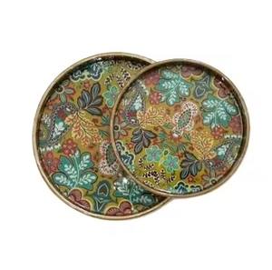 Bandeja de Servicio de Nuevo Diseño, Esmaltada e Impresa, para Vajilla, Desayuno, Ramadán - Product Image 4