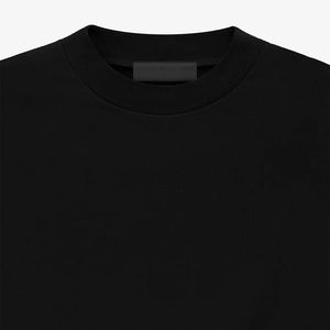 T-shirts pour hommes en coton 100% de qualité supérieure, tricotés sur mesure, couleur unie, style chinois décontracté, col rond, taille oversize, vente en gros - Product Image 4