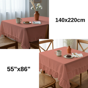 Mantel Rectangular Premium de Algodón Ranforce de 140x220cm, Cubierta Tejida para Mesa de Comedor, Lavable, para Uso Doméstico - Product Image 3