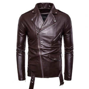 Veste en cuir épaisse et chaude pour homme, manteau d'hiver robuste de qualité supérieure, vêtement de moto authentique et durable, streetwear, respectueux de l'environnement - Product Image 1
