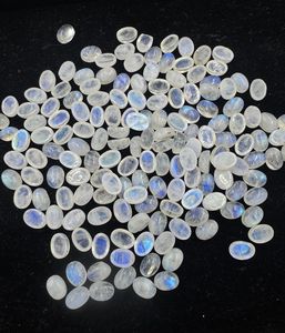 Alta calidad suave azul llamativo Arco Iris piedra lunar cabujón Natural suelta forma ovalada gemas al por mayor para la fabricación de joyas - Product Image 2