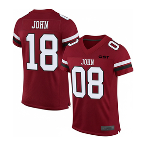 Vente en gros de maillots de football américain sublimés personnalisés pour hommes, uniformes en sergé de l'équipe de jeunes, vêtements de sport, usine OEM - Product Image 1