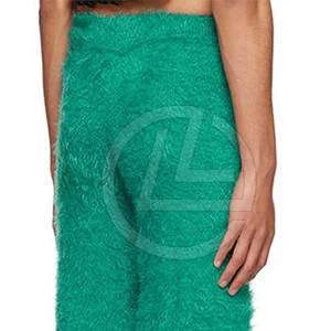 Pantalon de survêtement en mohair pour homme, léger et décontracté, avec poignets côtelés et tricot de luxe chaud - Product Image 6