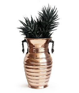 Jarrón de Cobre Estilo Rústico Hecho a Mano Shark Anatolia con Asa de Latón, Capacidad de 1650 ml, Jarrón Decorativo para Mesa, Ideal para Aniversarios - Product Image 3
