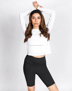 Ensemble de yoga 2 pièces pour femme, uni, respirant, écologique, léger, de haute qualité, printemps-été, crop top moulant court à col rond - Product Image 3