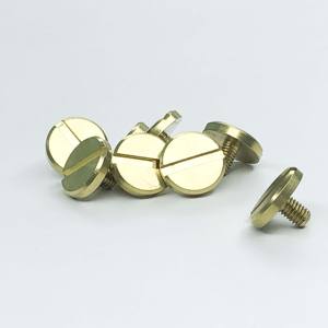 Tornillos de Latón para Encuadernación M3-M5, Cabeza Plana, para Manualidades en Cuero, Correas y Cinturones, Buen Precio, OEM/ODM - Product Image 1
