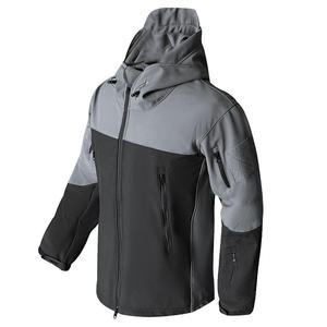 Chaqueta cortavientos para hombre, estilo moderno, Softshell, impermeable, con capucha, abrigo para exteriores, para senderismo, Camping, calle alta, Invierno - Product Image 4