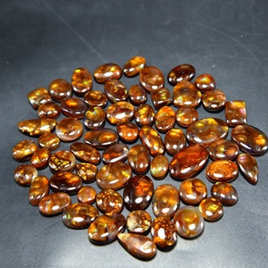 Agate de feu mexicaine pierres précieuses en vrac 400.00 carats Lot cabochon lisse coupe ovale pour la fabrication de bijoux toutes tailles disponibles - Product Image 1