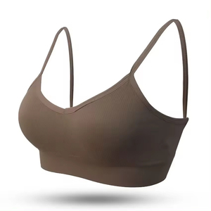 Custom Fitness Yoga Sport Activewear Mujeres Gym wear High Support Seamless Sports Bra Sujetador deportivo de cuello alto - Product Image 4