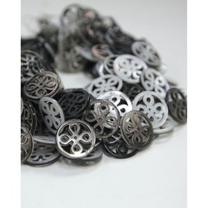 ลูกปัดเปลือกหอยลายฉลุทรงกลมแบบร้อยเชือก-SG0046 - Product Image 4