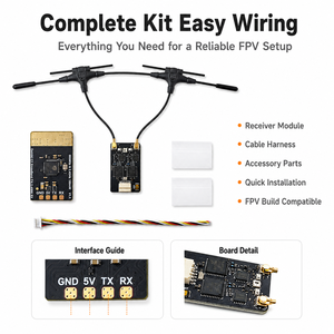 Récepteur double ELRS 2 4G 915MHz Diversity Gemini à double antenne pour drone FPV et avion RC - Product Image 4