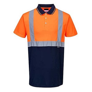 High Visibility Short Sleeve <b>Polo</b> Shirts Reflective Stripe Worker Construction Working Uniform <b>Polo</b> Shirts - Product Image 6