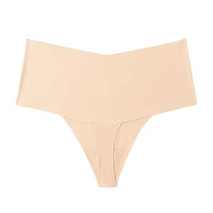 Lot de 10 culottes string taille haute sans couture Texlina pour femme, respirantes, extensibles, en mélange de microfibres, taille XL, couleur unie, sexy - Product Image 5