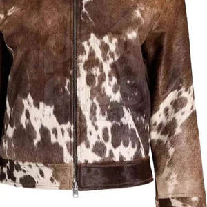 Chaqueta de Cuero Vacuno Genuino para Hombre, Estilo Clásico de Motociclista, Informal, de Invierno, con Cremallera, Diseño Duradero - Product Image 5