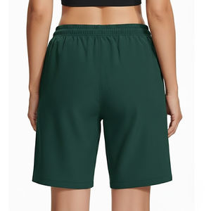 Shorts Casuales Cómodos de Cintura Alta para Mujer, 100% Algodón, Color Sólido, Transpirables y de Secado Rápido, Novedad 2026 - Product Image 2