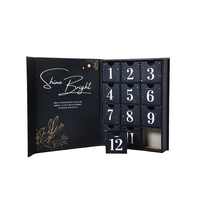 Boîte en papier de luxe pour calendrier de l'Avent à compte à rebours, emballage de bijoux de Noël, boîte à bijoux de luxe, porte-clés souvenir, emballage puzzle pour bijoux, livraison surprise de luxe