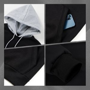 Nouveau dernier sweat à capuche de haute qualité à la mode pour hommes couleur unie sweats à capuche amples et respirants bonne vente prix de gros sweats à capuche pour hommes - Product Image 5