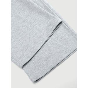 Sudadera con capucha y cremallera de un cuarto para hombre, color gris jaspeado claro, de tejido grueso, con cordón a juego, marca Trackstar OEM de etiqueta privada. - Product Image 3