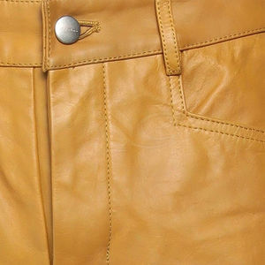 Pantalones de Cuero Casuales para Hombre Más Vendidos, Diseño Ligero con Cierre de Botones, Precio Razonable, Pantalones de Cuero para Hombre - Product Image 6