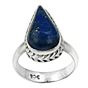 "925 Silver Teardrop <b>Lapis</b> <b>Lazuli</b> <b>Ring</b> for Women-Fashion Statement" - Product Image 3