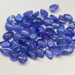 Vente en gros de cabochon en tanzanite naturelle cabochon de taille calibrée en forme de poire pour la fabrication de bijoux - Product Image 2