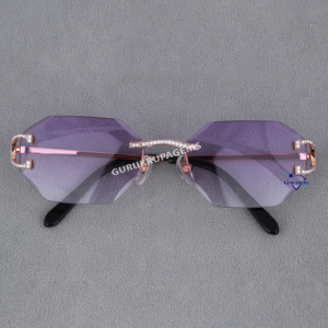 Gafas Sin Montura de Alta Calidad 2025 de Moda en Acero Inoxidable con Diamantes de Moissanita y Estilo Moderno para Hombre y Mujer - Product Image 6